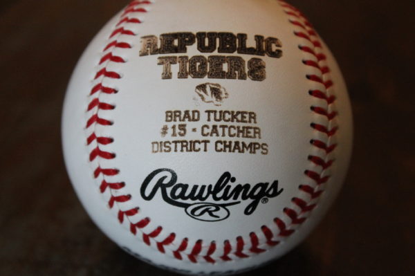 Engraved Leather Baseball - Image 2